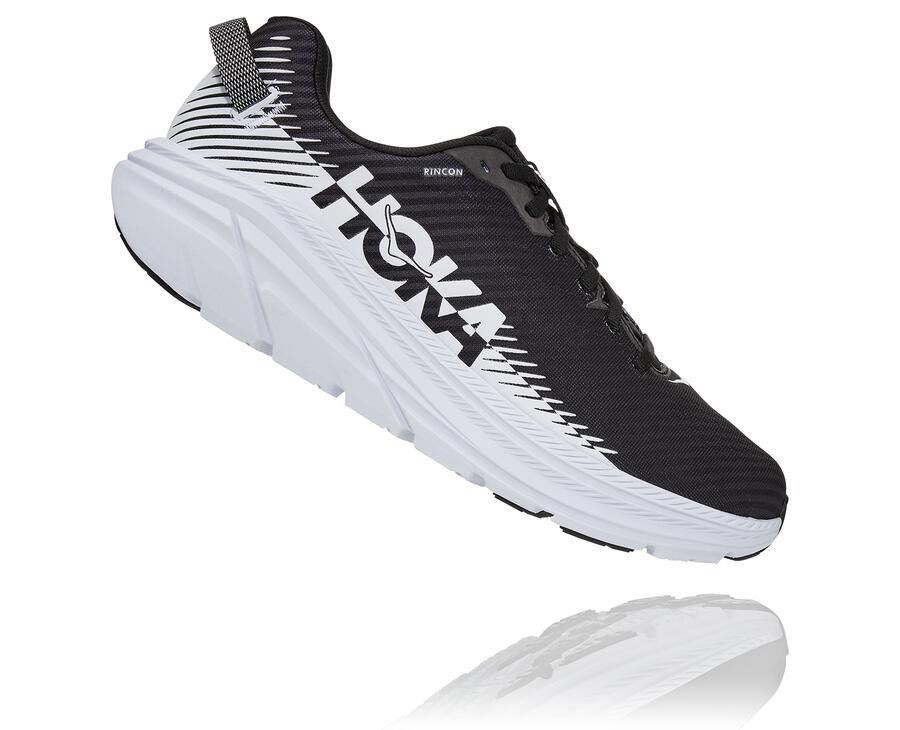 Hoka One One Rincon 2 Löparskor Herr - Svarta/Vita - IBOQK-4602